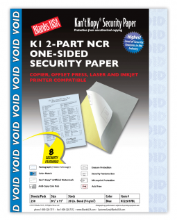 Kan't Kopy 2 Part Carbonless Security Prescription Paper